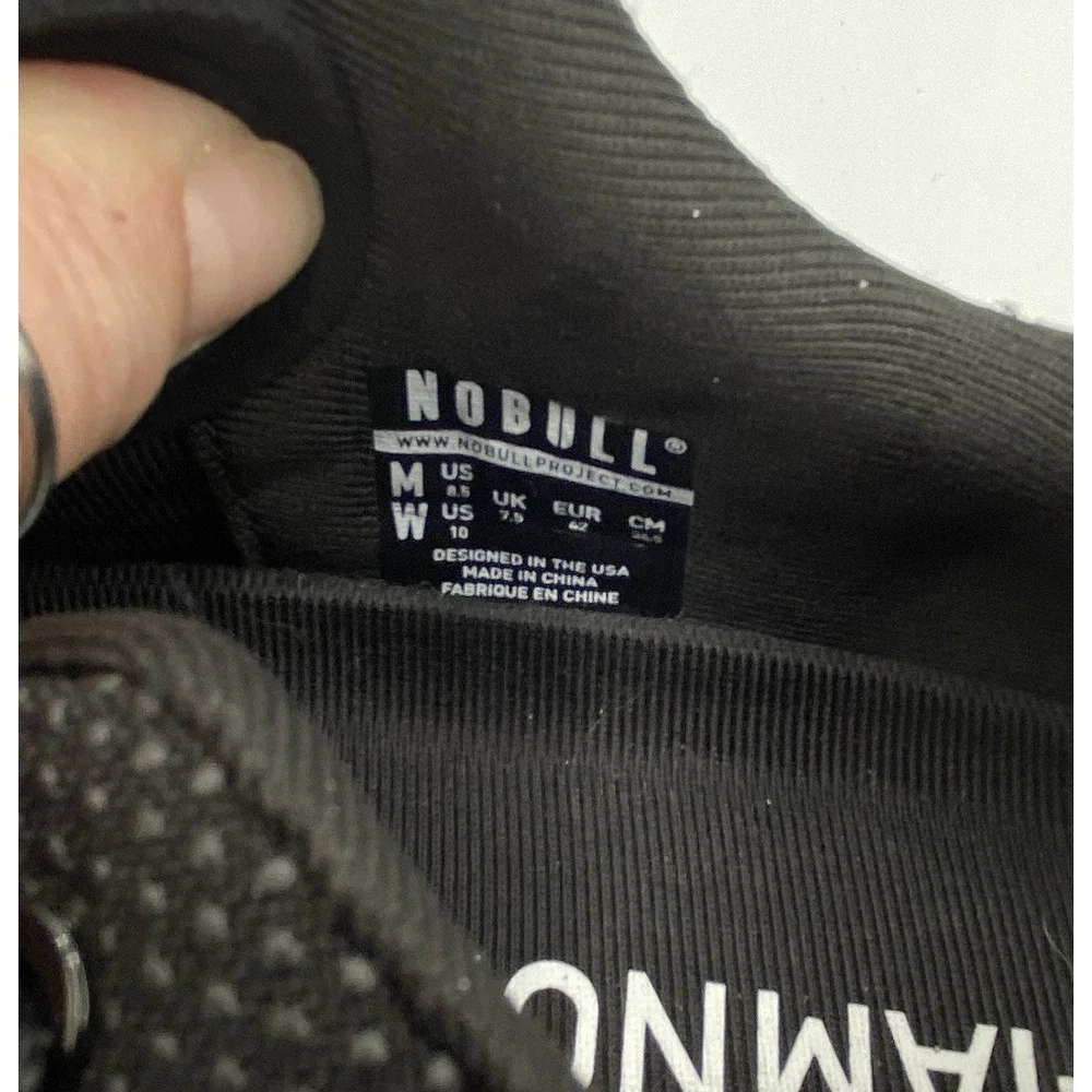 NOBULL SuperFabric Trainer Lace Up Shoes | Black Gum — Women's Size 10 - Picture 6 of 6